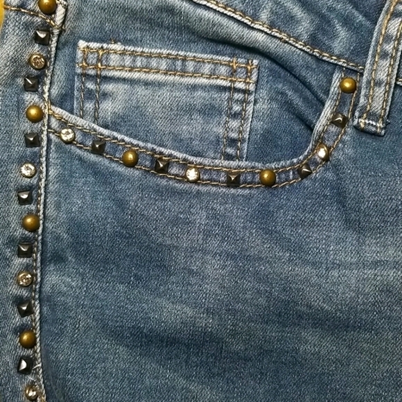 William Rast Studded Skinny Blue Jeans - Picture 5 of 7